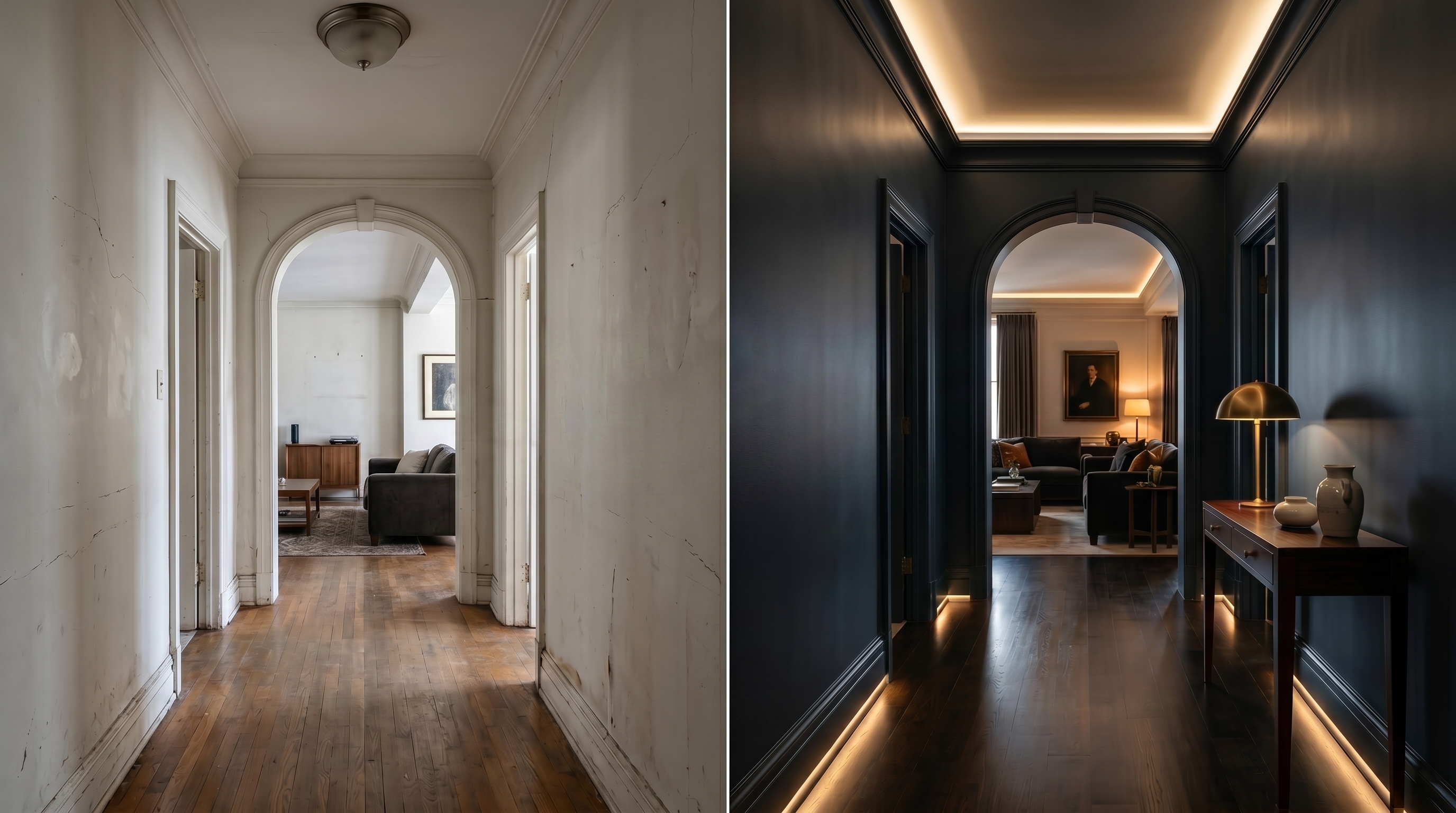 Antes e depois — transformação LBTM